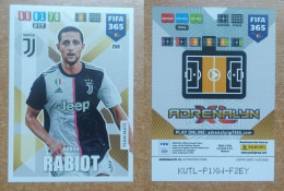 AC - 259 ADRIEN RABIOT  JUVENTUS  PANINI FIFA 365 2020 ADRENALYN TRADING CARD - Tarjetas