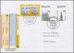 2156+2157 SWK 51+112 Ecken S-R-Zettel Doppelwährung R-FDC ESSt Berlin 11.1.2001 - R- & V- Labels