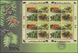 UNO Genf 537-540 Amphipien Und Reptilien, Kleinbogen Auf Schmuck-FDC GENF 2006 - Otros & Sin Clasificación