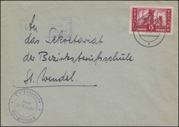 Landpost Grügelborn über ST. WENDEL 8.5.1956 Auf Brief Mit 329 Als EF - Storia Postale