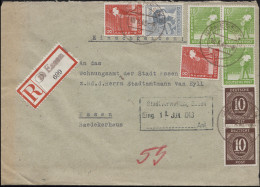 Kontrollrat I+II MiF R-Orts-Bf. Not-R-Zettel ESSEN 10.6.1948 An Das Wohnungsamt - Covers & Documents