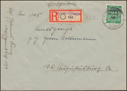 211 SBZ-Aufdruck 84 Pf. EF Auf R-Brief Not-R-Zettel EPPENDORF/SACHEN 15.11.1948 - Briefe U. Dokumente