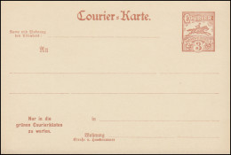 Privatpost Wuppertal Courier-Karte Barmen-Elberfeld 3 Pf. 1896, Ungebraucht ** - Correos Privados & Locales