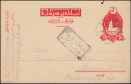 Türkei Postkarte P 47I Leandertum 20 Para Rot PERA 25.12.1916 Nach Berlin - Other & Unclassified