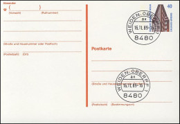 P 129 - SWK 40 Pf Leuchtbalken Dicht VS-O Weiden - Other & Unclassified