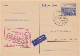 P 16a Flughafen-Berlin Tempelhof Motorflug Wright BERLIN-ZENTRALFLUGH. 17.12.53 - Sonstige & Ohne Zuordnung