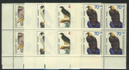 442-445 Jugend Greifvögel 1973, E-Vbl U.l. Satz ** - Unused Stamps