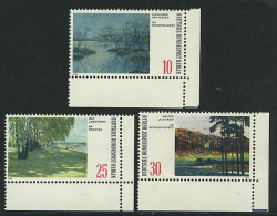 423-425 Landschaften 1972, Ecke U.r. Satz ** - Unused Stamps