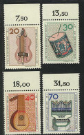 459-462 Wofa Musikinstrumente 1973, Oberrand, Satz ** - Unused Stamps