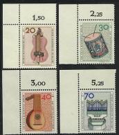 459-462 Wofa Musikinstrumente 1973, Ecke O.l. Satz ** - Unused Stamps