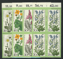 556-559 Wofa Wiesenblumen 1977, OR-Vbl Satz ** - Unused Stamps