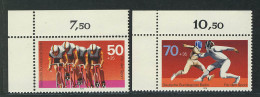 567-568 Sporthilfe 1978, Ecke O.l. Satz ** - Unused Stamps