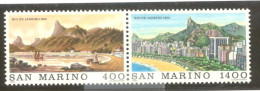 San Marino 1983 Famous Cities Rio De Janeiro MNH ** Se-tenant Pair - Other & Unclassified