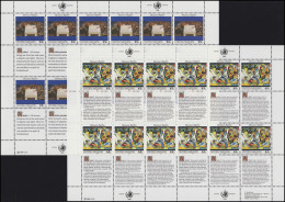 UNO New York 595-596 Erklärung Der Menschenrechte I 1989, ZD-Bogensatz ** - Otros & Sin Clasificación