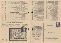 Preisliste Als Falt- Drucksache Von Briefmarken Brückner BERLIN 19.4.49 N. Hagen - Briefe U. Dokumente