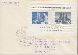 Block 18 Chemische Industrie Dederon-Block, FDC Buch-Export ESSt BERLIN 12.3.63 - Lettres & Documents