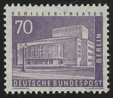 152w Glatte Gummierung - Stadtbilder Schillertheater 70 Pf Postfrisch ** - Unused Stamps