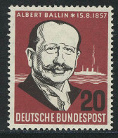 266v Albert Ballin, Geriffelte Gummierung, ** Postfrisch - Nuovi