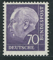 263 Theodor Heuss 70 Pf ** Postfrisch - Unused Stamps