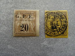 France Colonies GUADELOUPE "N° 1 Et 2" Cote 165 € - Used Stamps