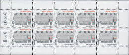 2302CII SWK 1,60 Zehnerbogen, Sicherheitsaufdruck III, Rechts Nicht Durchgez. ** - 2001-2010