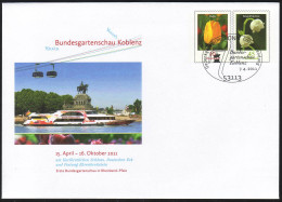 U 41 Blumen 10+45 Cent Bundesgartenschau Koblenz, EV-O Bonn 7.4.11 - Enveloppes - Neuves