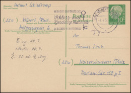 Postkarte P 31 Mit Werbestempel Schloss- Und Beschläge-Museum VELBERT 8.4.1957 - Cartes Postales - Neuves