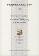 ETB 04/1982 Johann Wolfgang Von Goethe, Dichter - 1981-1990