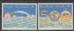 Belgique Europa 1992 N° 2454/ 2455 ** Decouverte Amerique - 1992