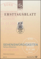 ETB 29/2001 - SWK 3,68 Euro / 720 Pf. - Rathaus, Hildesheim - 2001-2010