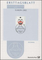 ETB 16/2002 - Europa CEPT: Zirkus, Lachender Clown - 2001-2010