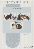 ETB 21/2004 Und ETB 21a/2004 Für Die Jugend, Katzen - 5 Marken Komplett - 2001-2010