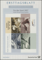 ETB 22/2007 Block 70 Sport, Handball, Turnen, Kanufahren, Moderner Fünfkampf - 2001-2010