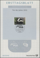 ETB 40/2009 Tier Des Jahres, Dachs - 2001-2010