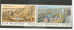 San Marino 1984 Famous Cities Melbourne MNH ** Se-tenant Pair - Nuevos