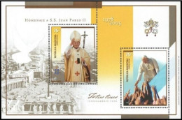 Argentina 2005 Souvenir Sheet Saint Pope John Paul II Vatican Saint Peter's Square Dove Religion Mint - Päpste