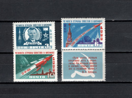 USSR Russia 1961 Space, Yuri Gagarin Set Of 3 MNH - Rusland En USSR