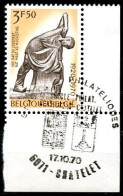 BE   1554   Obl   -----   1er Jour   Cachet Cercle Philatélique Chatelet  --  Coin De Feuille  --  Pleine Gomme - Used Stamps