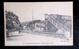 Cp, 69, Lamure-d'Azergues, Lamure Sur Azergues, Passerelle De La Gare, écrite - Lamure Sur Azergues