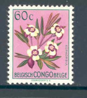 Belgian Congo 1952 Flowers Euphorbia 60C MNH ** - Nuovi