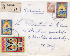 36807# ALGERIE LETTRE RECOMMANDE Obl TAHER CONSTANTINE 1967 Pour METZ MOSELLE - Algeria (1962-...)