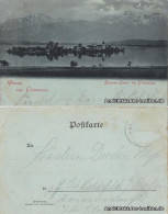 Chiemsee Mondscheinlitho Chiemsee - Frauen-Insel Im Chiemsee 1904 - Chiemgauer Alpen