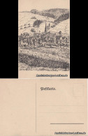 Ansichtskarte Rechenberg-Bienenmühle Künstler AK Mit Kirche 1939 - Rechenberg-Bienenmühle