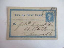 MONTREAL  1876 SOCIETE BIENVEILLANTE N D DE BONSECOURS CANADA STATIONERY CARD ENTIER POSTAL - Covers & Documents