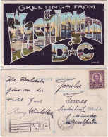 Postcard Washington D.C. Greetings From ... 1928 - Washington DC