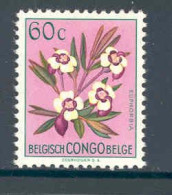 Belgian Congo 1952 Flowers Euphorbia 60C MNH ** - Sonstige & Ohne Zuordnung