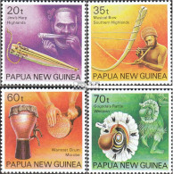 Papua-Neuguinea 627-630 (kompl.Ausg.) Postfrisch 1990 Musikinstrumente - Papúa Nueva Guinea