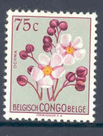 Belgian Congo 1952 Flowers Ochna 75C MNH ** - Ungebraucht