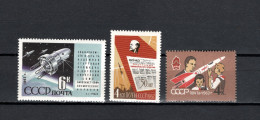 USSR Russia 1962 Space, Kosmos 3, Prawda, Pioneer Org., 3 Stamps MNH - Russie & URSS