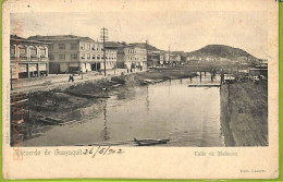 Af2357 - ECUADOR - Vintage Postcard - Guayaquil - Calle De Malecon - 1902 - Equateur